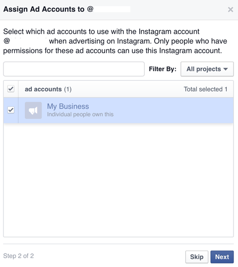 12- Reklam hesabını instagram hesabına link yapma